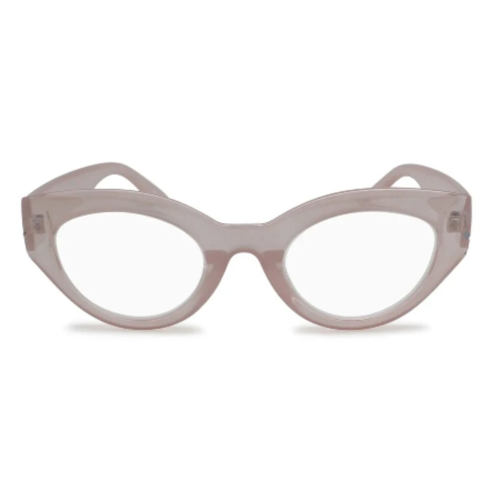 2 See Life Prescription Strength Bold Cat Eye Reading Glasses in Pink
